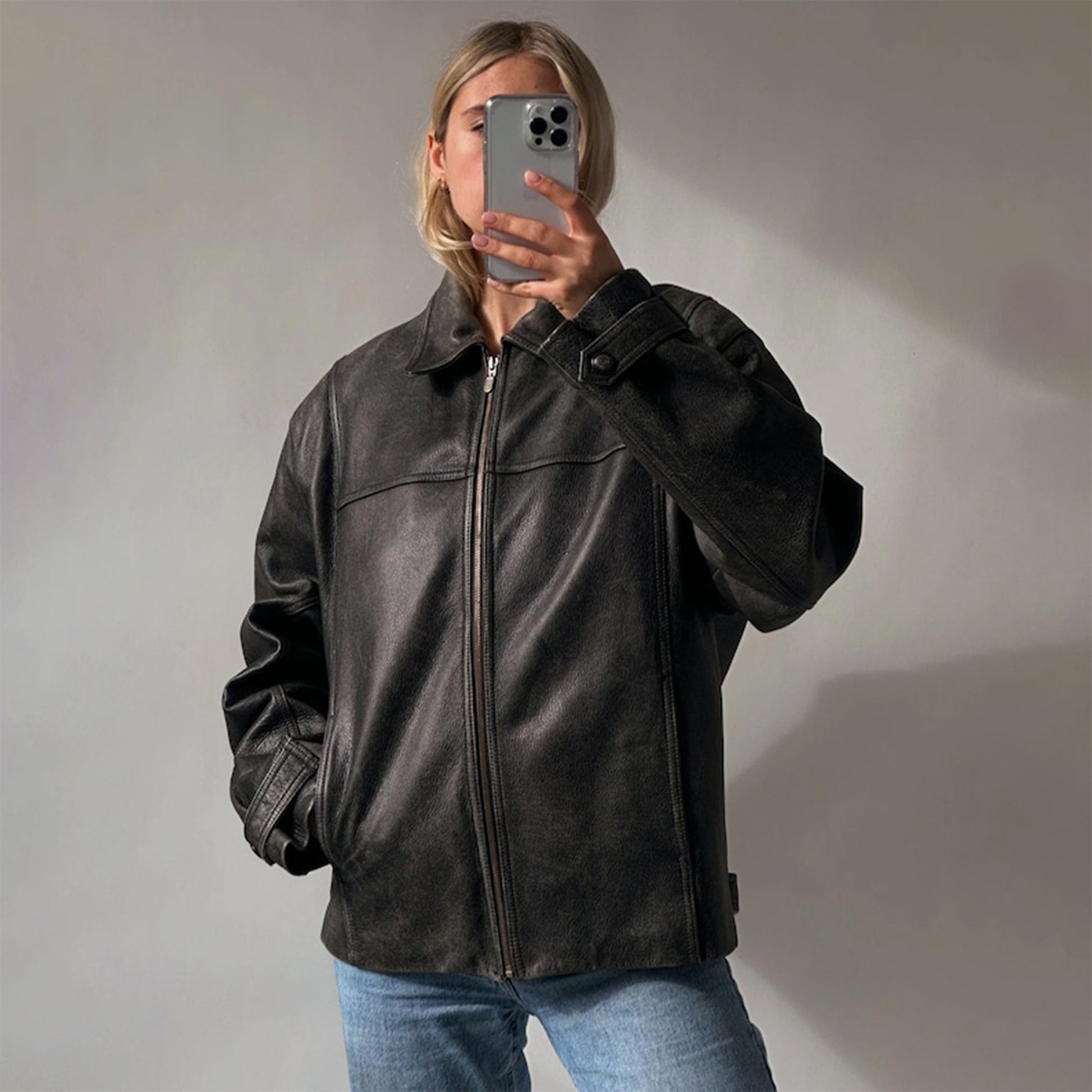 Women Vintage Black Real Sheepskin Oversized Leather Moto Jacket-oversized leather jacket-oversized leather jacket women-oversized  jacket womens-oversized leather jackets-womens oversized leather jacket-women oversized leather jacket-oversized leather jacket for women-oversized leather jackets for women-women's oversized leather jacket-vintage oversized leather jacket-black oversized leather jacket women-black oversized leather jacket-oversized leather jacket vintage-oversized leather jacket for women