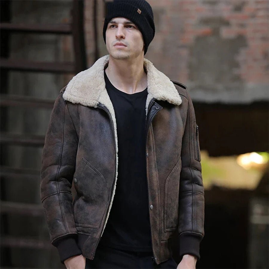 brown leather jacket,brown leather coat leather coat,shearling leather coat,shearling jacket-faux shearling jacket-shearling jacket mens-shearling leather jacket