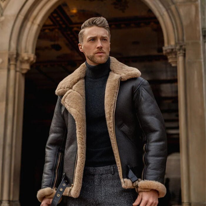 shearling jacket-faux shearling jacket-shearling jacket mens-shearling leather jacket