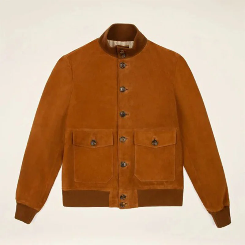 bomber men-bomber jacket-bomber jacket men-leather bomber jacket -mens leather bomber jacket-brown bomber jacket-Jet Brown Suede Bomber Men Jacket-Brown Suede Jacket-Jet brown bomber jacket-BROWN leather jacket for men-Affordable bomber jacket