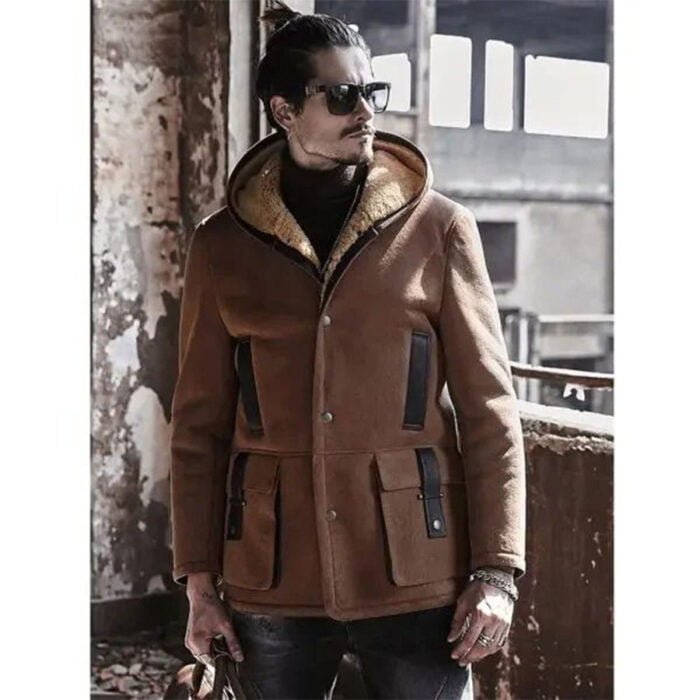 Men's Shearling Coats-shearling jacket men-shearling trench coat mens-black leather shearling jacket mens-mens sheepskin coat-sheepskin jacket mens-mens shearling bomber jacket-mens leather sheepskin coat