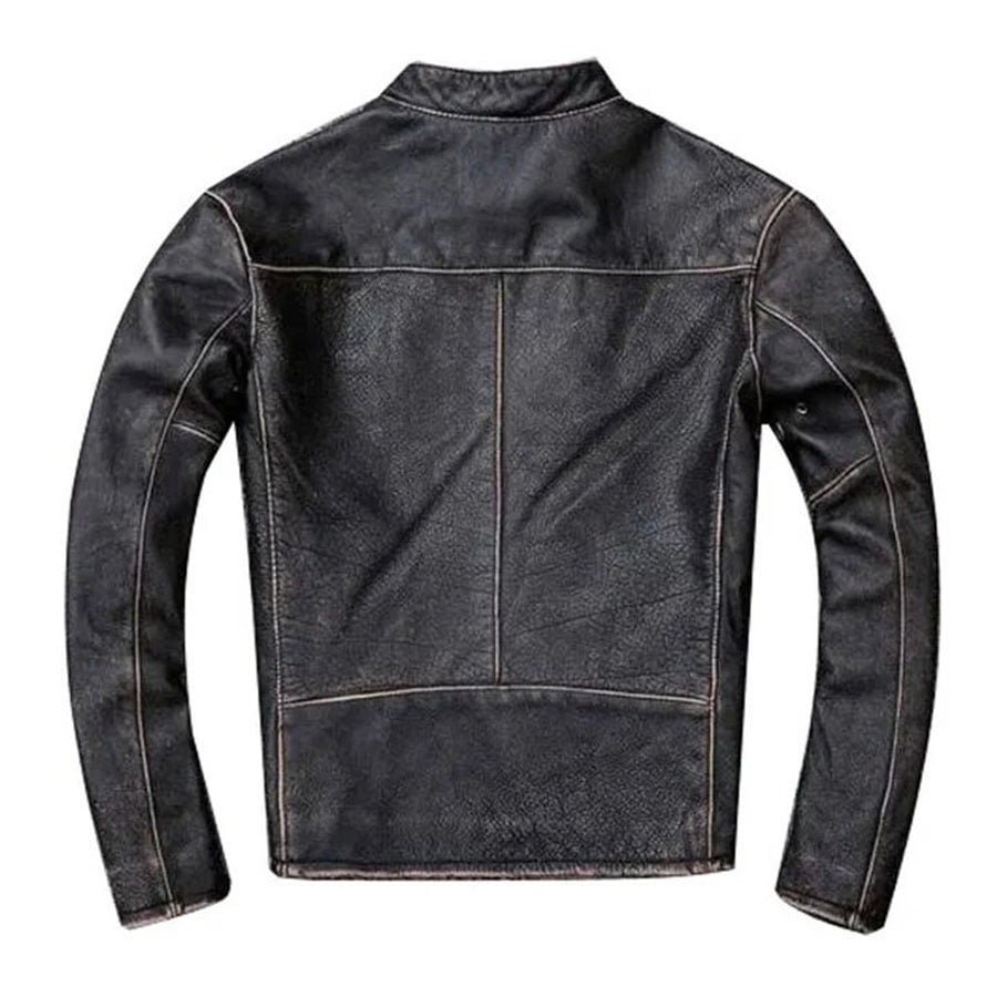 vintage jacket-black vintage jacket-leather black jacket-biker jacket-leather motor bike jacket-leather biker jacket-bike jacket-Men Stylish Biker Leather Jacket-Pebbled Leather-leather motor bike jacket-Mens Black Leather Biker Jacket