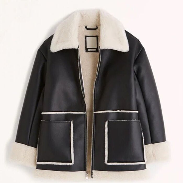 shearling coat-raf aviator leather jacket-women coat-women shearling jackets-shearling coat womens-women's shearling biker jacket-faux shearling coat women's-shearling leather jacket women's-leather jacket with shearling