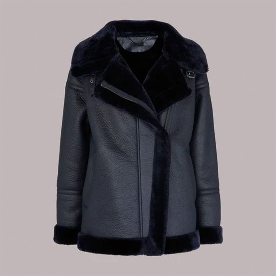 black fur jacket-fur shearling jacket-leather jacket-women shearling jackets-shearling coat womens-women's shearling biker jacket-faux shearling coat women's-shearling leather jacket women's-leather jacket with shearling