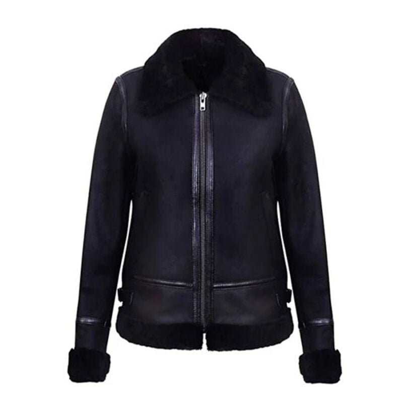 women black jacket-shearling leather jacket-women shearling jackets-shearling coat womens-women's shearling biker jacket-faux shearling coat women's-shearling leather jacket women's-leather jacket with shearling