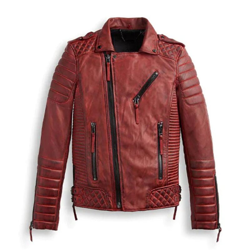 biker jacket-leather motor bike jacket-leather biker jacket-bike jacket-Men Stylish Biker Leather Jacket-Pebbled Leather-leather motor bike jacket- Mens Black Leather Biker Jacket-shearling leather jacket-red shearling jacket-biker red jacket