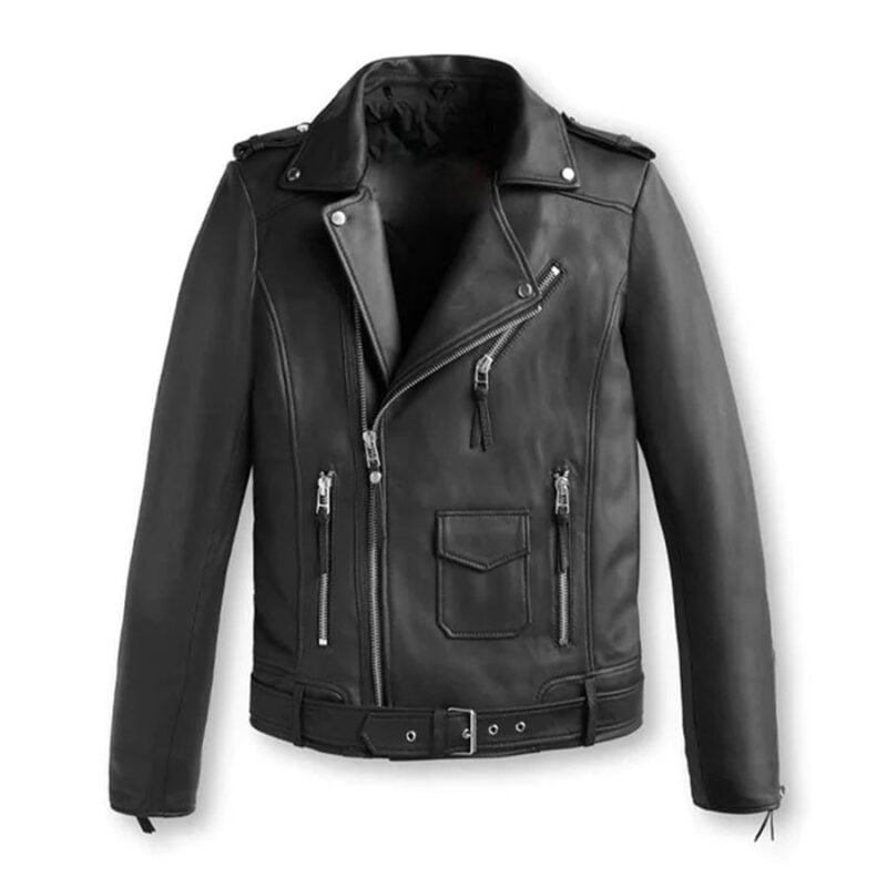 biker jacket-leather motor bike jacket-leather biker jacket-bike jacket-Men Stylish Biker Leather Jacket-Pebbled Leather-leather motor bike jacket- Mens Black Leather Biker Jacket-biker coat