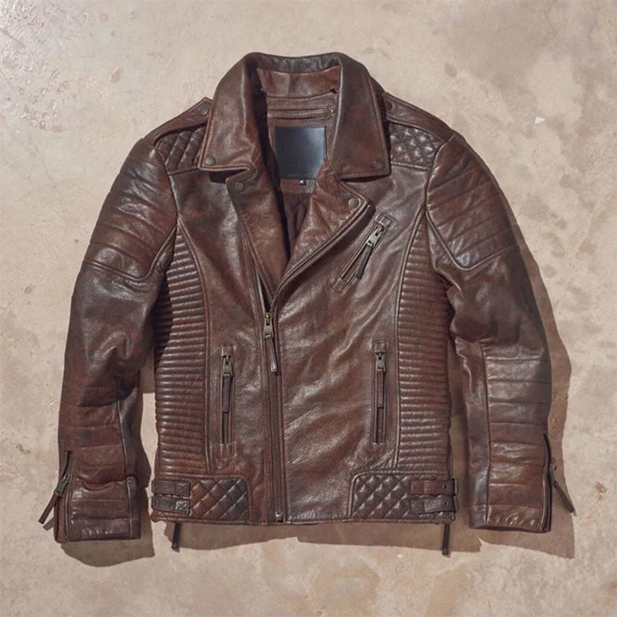 biker jacket-leather motor bike jacket-leather biker jacket-bike jacket-Men Stylish Biker Leather Jacket-Pebbled Leather-leather motor bike jacket- Mens Black Leather Biker Jacket-shearling coat-brown leather jacket