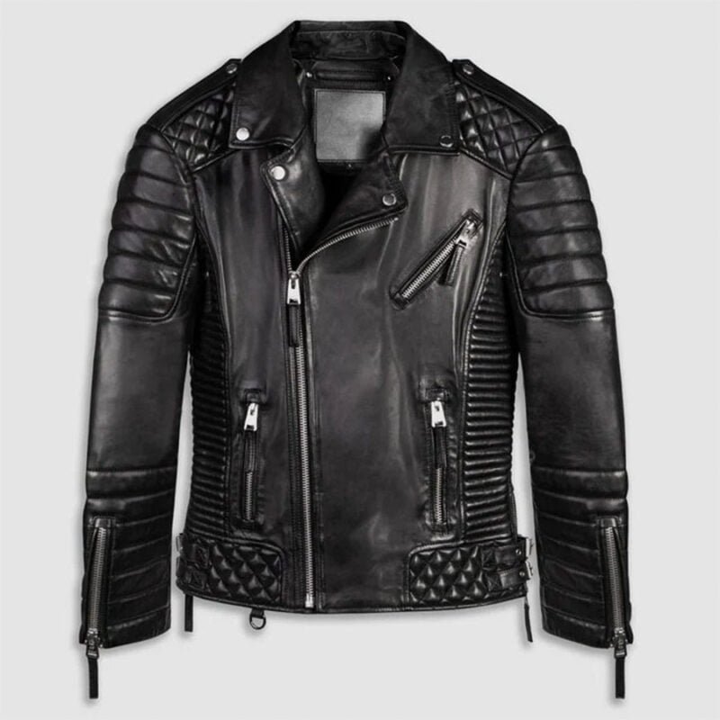 biker jacket-leather motor bike jacket-leather biker jacket-bike jacket-Men Stylish Biker Leather Jacket-Pebbled Leather-leather motor bike jacket-Mens Black Leather Biker Jacket-black leather jacket-motorbike leather jacket