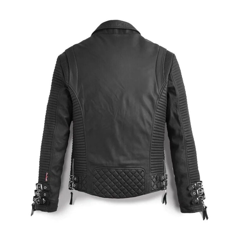 biker jacket-leather motor bike jacket-leather biker jacket-bike jacket-Men Stylish Biker Leather Jacket-Pebbled Leather-leather motor bike jacket- Mens Black Leather Biker Jacket