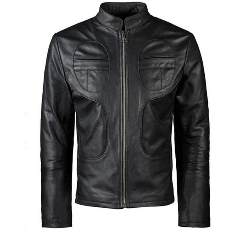 black leather jacket-black jacket-biker jacket-leather motor bike jacket-leather biker jacket-bike jacket-Men Stylish Biker Leather Jacket-Pebbled Leather-leather motor bike jacket-Mens Black Leather Biker Jacket