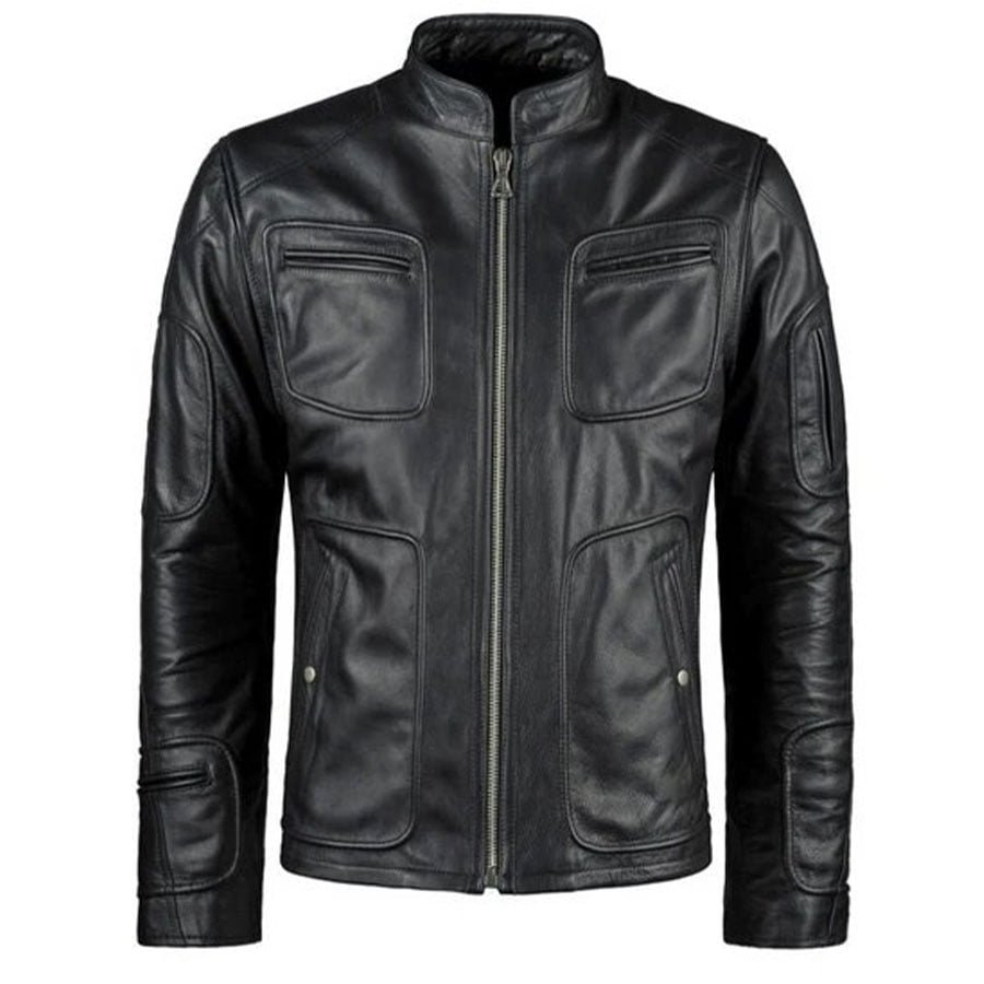 black rider jacket-moto jacket-leather jacket-biker jacket-leather motor bike jacket-leather biker jacket-bike jacket-Men Stylish Biker Leather Jacket-Pebbled Leather-leather motor bike jacket-Mens Black Leather Biker Jacket