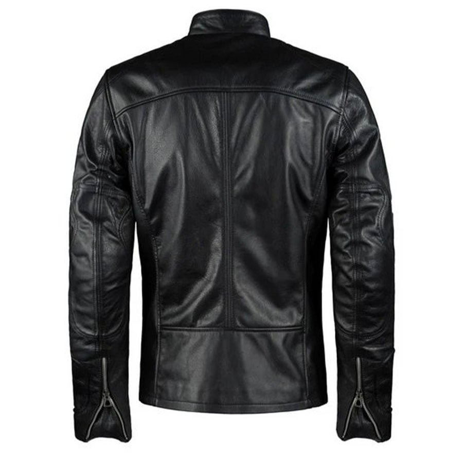 black rider jacket-moto jacket-leather jacket-biker jacket-leather motor bike jacket-leather biker jacket-bike jacket-Men Stylish Biker Leather Jacket-Pebbled Leather-leather motor bike jacket-Mens Black Leather Biker Jacket