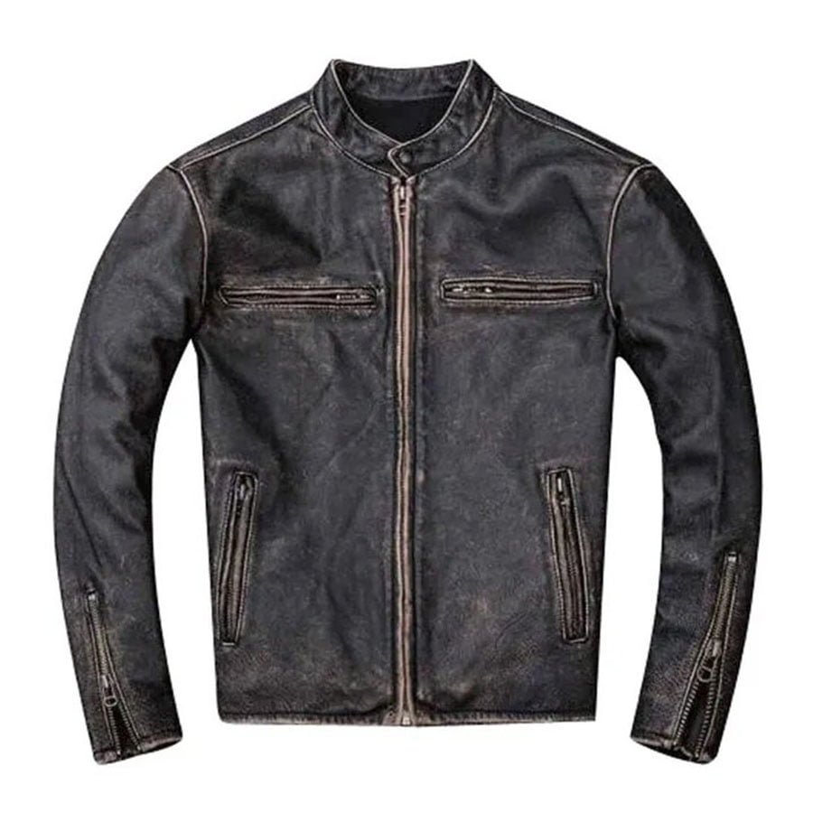 vintage jacket-black vintage jacket-leather black jacket-biker jacket-leather motor bike jacket-leather biker jacket-bike jacket-Men Stylish Biker Leather Jacket-Pebbled Leather-leather motor bike jacket-Mens Leather Biker Jacket