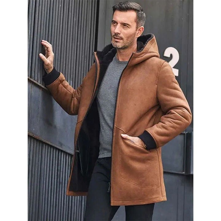 Men's Shearling Coats-shearling jacket men-shearling trench coat mens-black leather shearling jacket mens-mens sheepskin coat-sheepskin jacket mens-mens shearling bomber jacket-mens leather sheepskin coat