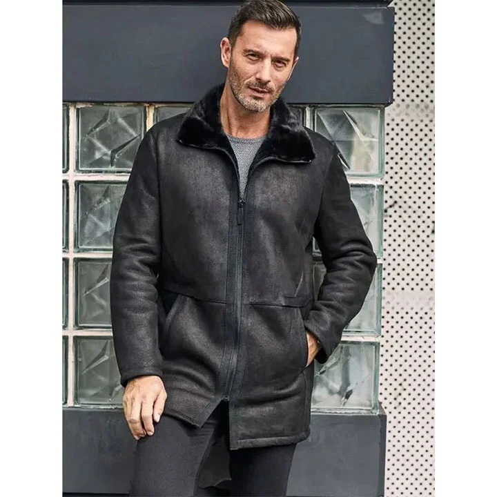 Men's Shearling Coats-shearling jacket men-shearling trench coat mens-black leather shearling jacket mens-mens sheepskin coat-sheepskin jacket mens-mens shearling bomber jacket-mens leather sheepskin coat