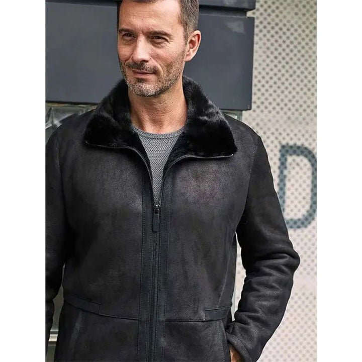 Men's Shearling Coats-shearling jacket men-shearling trench coat mens-black leather shearling jacket mens-mens sheepskin coat-sheepskin jacket mens-mens shearling bomber jacket-mens leather sheepskin coat