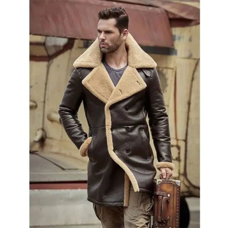 Men's Shearling Coats-shearling jacket men-shearling trench coat mens-black leather shearling jacket mens-mens sheepskin coat-sheepskin jacket mens-mens shearling bomber jacket-mens leather sheepskin coat