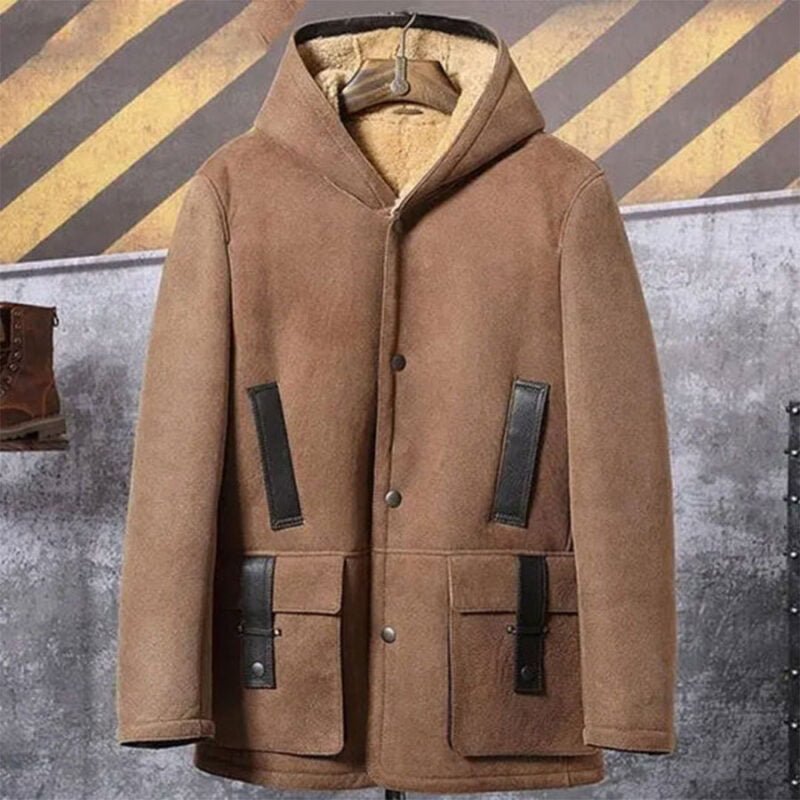 Men's Shearling Coats-shearling jacket men-shearling trench coat mens-black leather shearling jacket mens-mens sheepskin coat-sheepskin jacket mens-mens shearling bomber jacket-mens leather sheepskin coat