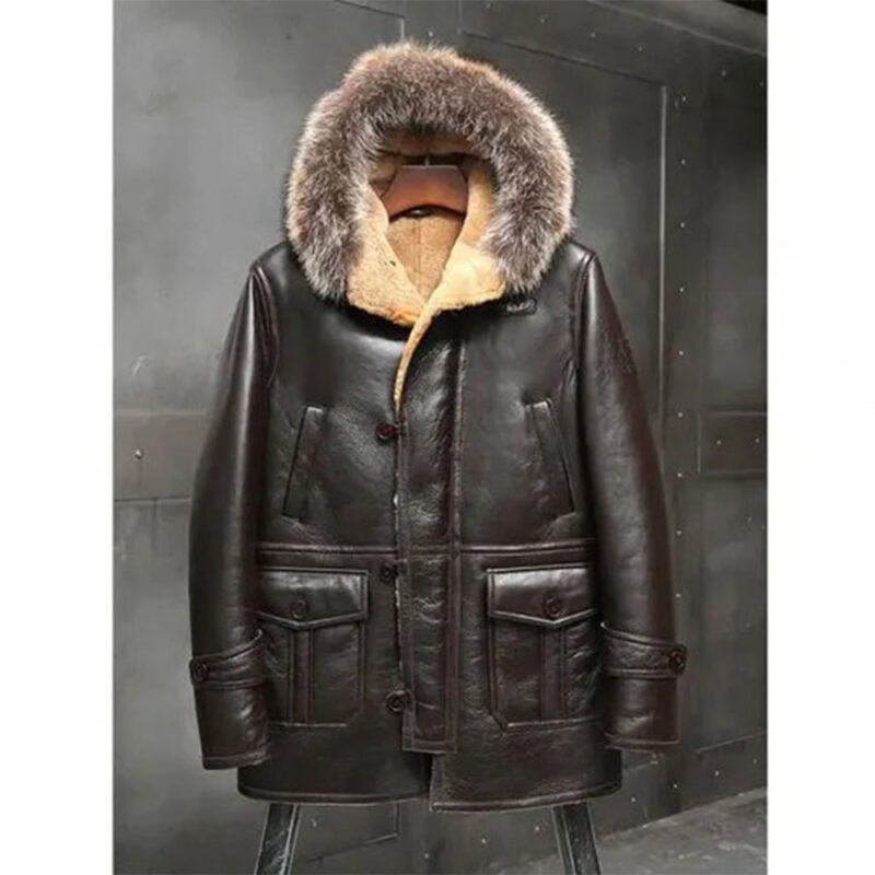 Men's Shearling Coats-shearling jacket men-shearling trench coat mens-black leather shearling jacket mens-mens sheepskin coat-sheepskin jacket mens-mens shearling bomber jacket-mens leather sheepskin coat