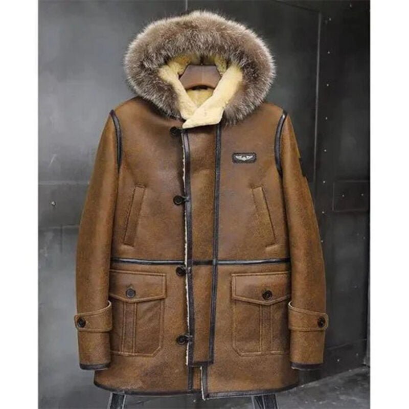 Men's Shearling Coats-shearling jacket men-shearling trench coat mens-black leather shearling jacket mens-mens sheepskin coat-sheepskin jacket mens-mens shearling bomber jacket-mens leather sheepskin coat