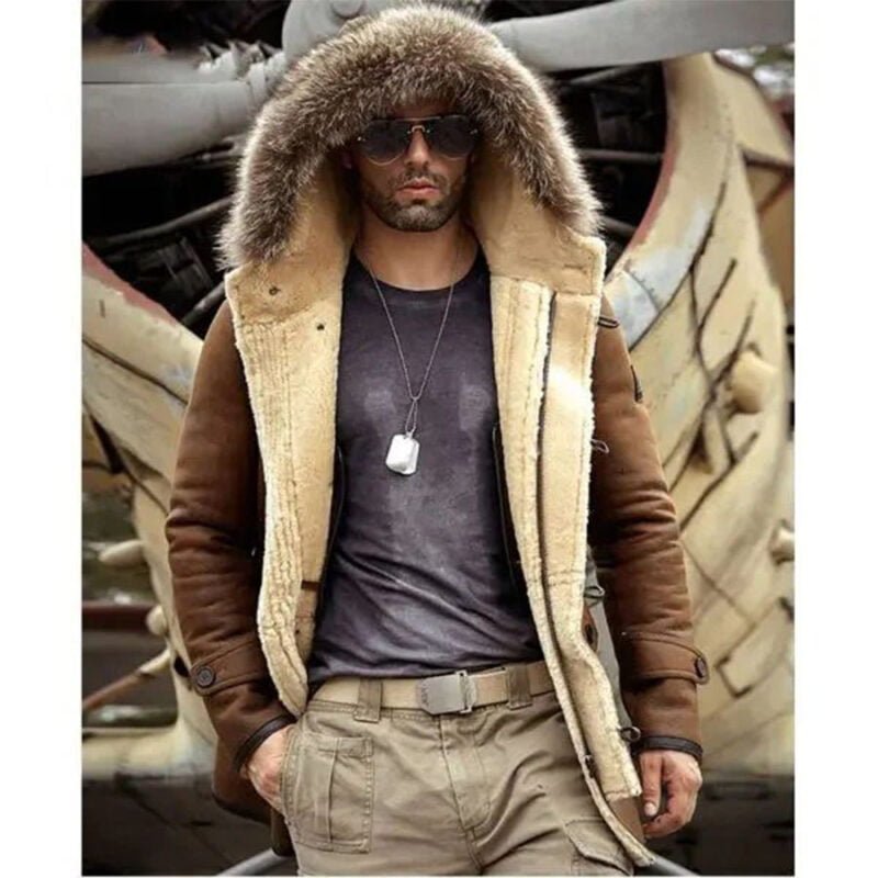 Men's Shearling Coats-shearling jacket men-shearling trench coat mens-black leather shearling jacket mens-mens sheepskin coat-sheepskin jacket mens-mens shearling bomber jacket-mens leather sheepskin coat