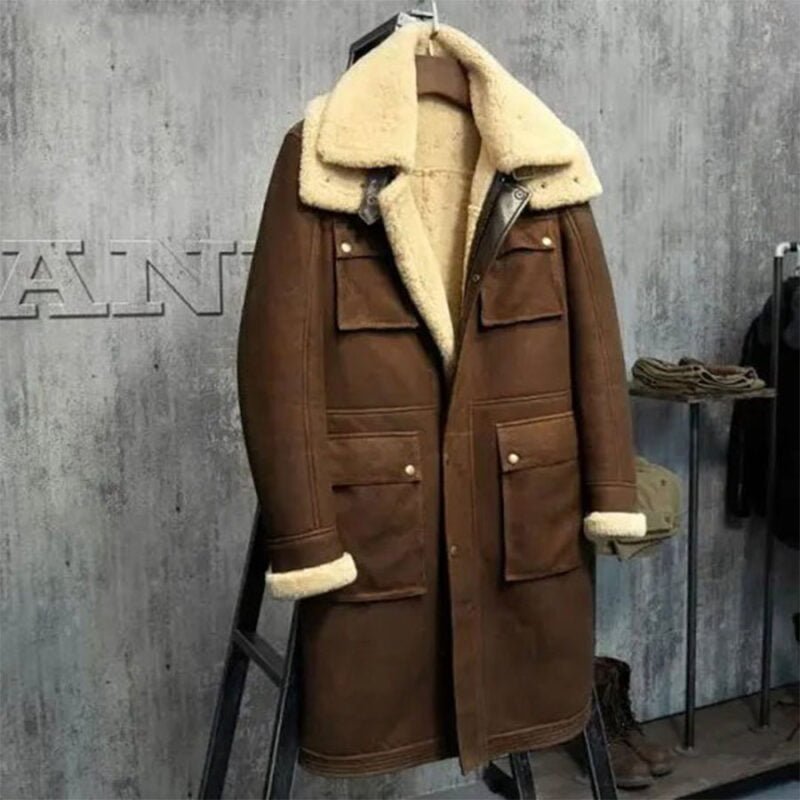 Men's Shearling Coats-shearling jacket men-shearling trench coat mens-black leather shearling jacket mens-mens sheepskin coat-sheepskin jacket mens-mens shearling bomber jacket-mens leather sheepskin coat