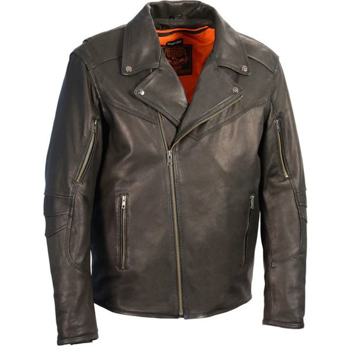 biker jacket-leather motor bike jacket-leather biker jacket-bike jacket-Men Stylish Biker Leather Jacket-Pebbled Leather-leather motor bike jacket- Mens Black Leather Biker Jacket