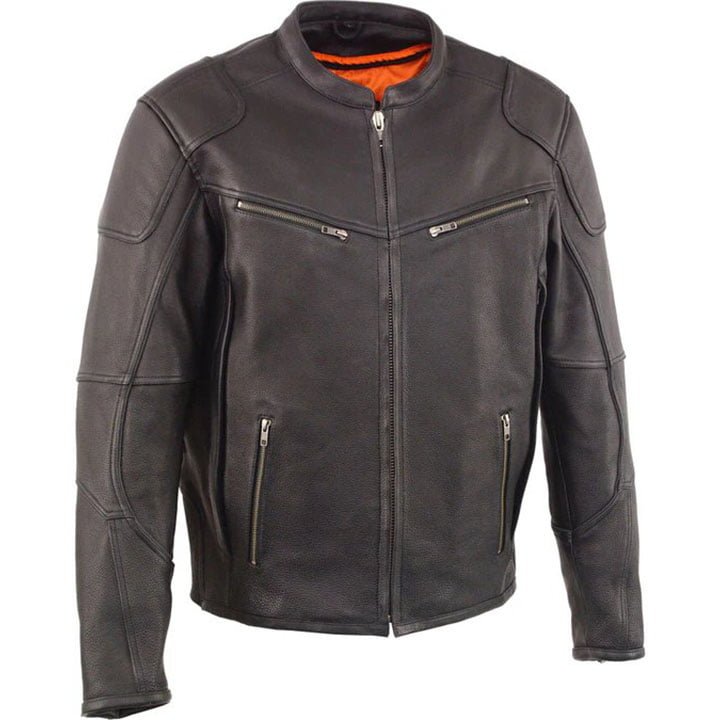 biker jacket-leather motor bike jacket-leather biker jacket-bike jacket-Men Stylish Biker Leather Jacket-Pebbled Leather-leather motor bike jacket- Mens Black Leather Biker Jacket