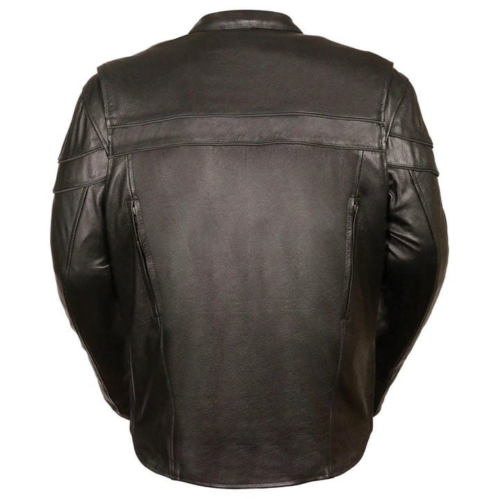 biker jacket-leather motor bike jacket-leather biker jacket-bike jacket-Men Stylish Biker Leather Jacket-Pebbled Leather-leather motor bike jacket- Mens Black Leather Biker Jacket