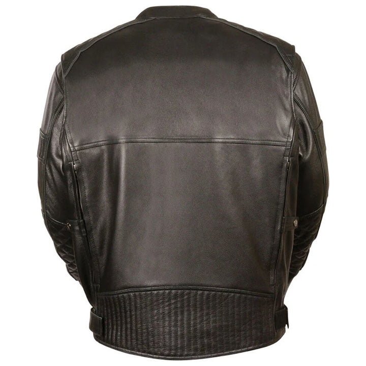 biker jacket-leather motor bike jacket-leather biker jacket-bike jacket-Men Stylish Biker Leather Jacket-Pebbled Leather-leather motor bike jacket- Mens Black Leather Biker Jacket