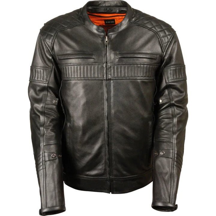 biker jacket-leather motor bike jacket-leather biker jacket-bike jacket-Men Stylish Biker Leather Jacket-Pebbled Leather-leather motor bike jacket- Mens Black Leather Biker Jacket