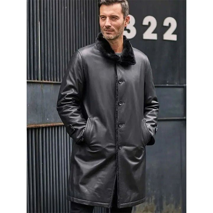 Men's Shearling Coats-shearling jacket men-shearling trench coat mens-black leather shearling jacket mens-mens sheepskin coat-sheepskin jacket mens-mens shearling bomber jacket-mens leather sheepskin coat