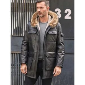 Men's Shearling Coats-shearling jacket men-shearling trench coat mens-black leather shearling jacket mens-mens sheepskin coat-sheepskin jacket mens-mens shearling bomber jacket-mens leather sheepskin coat