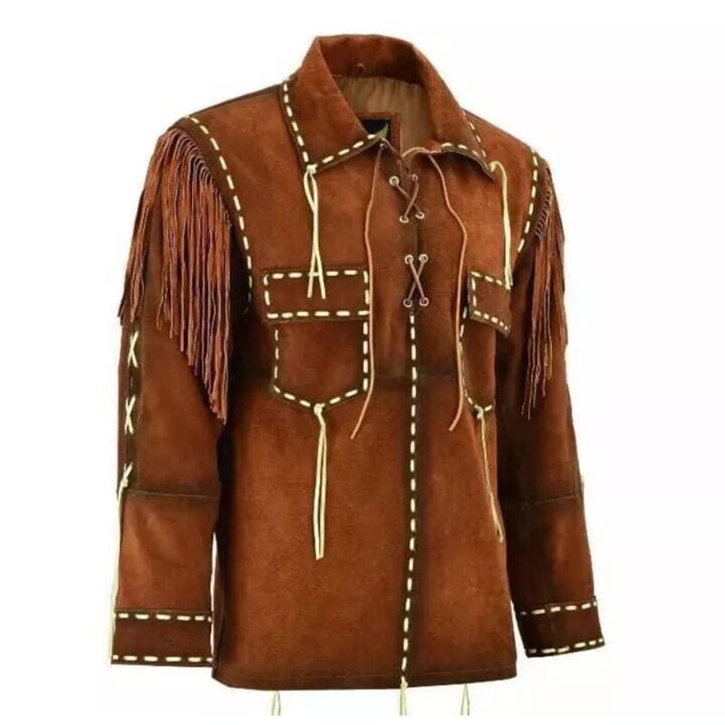 american indian jacket- cowboy coat- cowboy jacket- fringe jacket- Men's Traditional Native Indian Cowboy Real Suede Leather Western Jacket- native american coats- native american fringe Jacket- native american jacket men's- native american jackets- native american jackets and coats- native american jackets for mens- native american leather jacket- native american style jacket- native indian jackets- native jacket- suede fringe jacket- vintage suede jacket