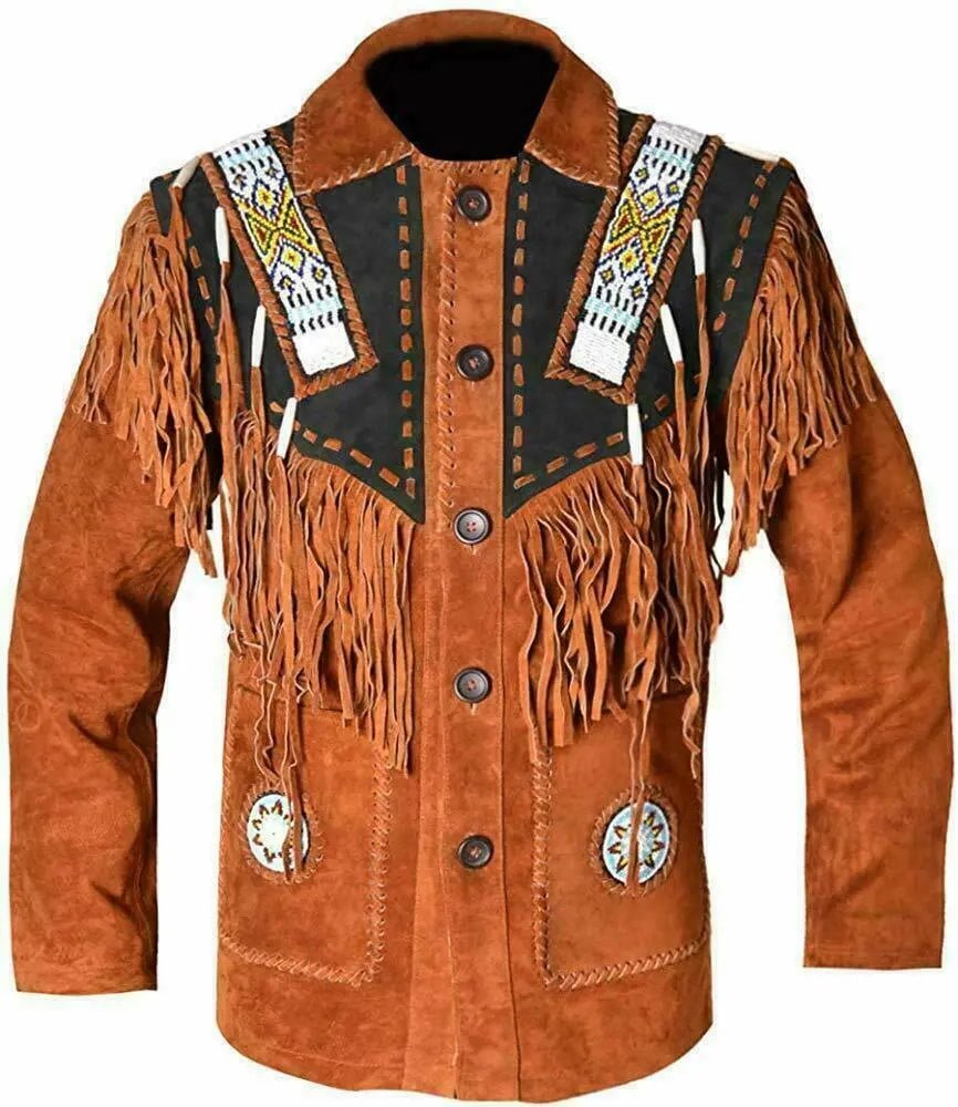 american indian jacket- cowboy coat- cowboy jacket- fringe jacket- Men's Traditional Native Indian Cowboy Real Suede Leather Western Jacket- native american coats- native american fringe Jacket- native american jacket men's- native american jackets- native american jackets and coats- native american jackets for mens- native american leather jacket- native american style jacket- native indian jackets- native jacket- suede fringe jacket- vintage suede jacket