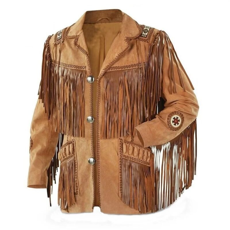 american indian jacket- cowboy coat- cowboy jacket- fringe jacket- Men's Traditional Native Indian Cowboy Real Suede Leather Western Jacket- native american coats- native american fringe Jacket- native american jacket men's- native american jackets- native american jackets and coats- native american jackets for mens- native american leather jacket- native american style jacket- native indian jackets- native jacket- suede fringe jacket- vintage suede jacket