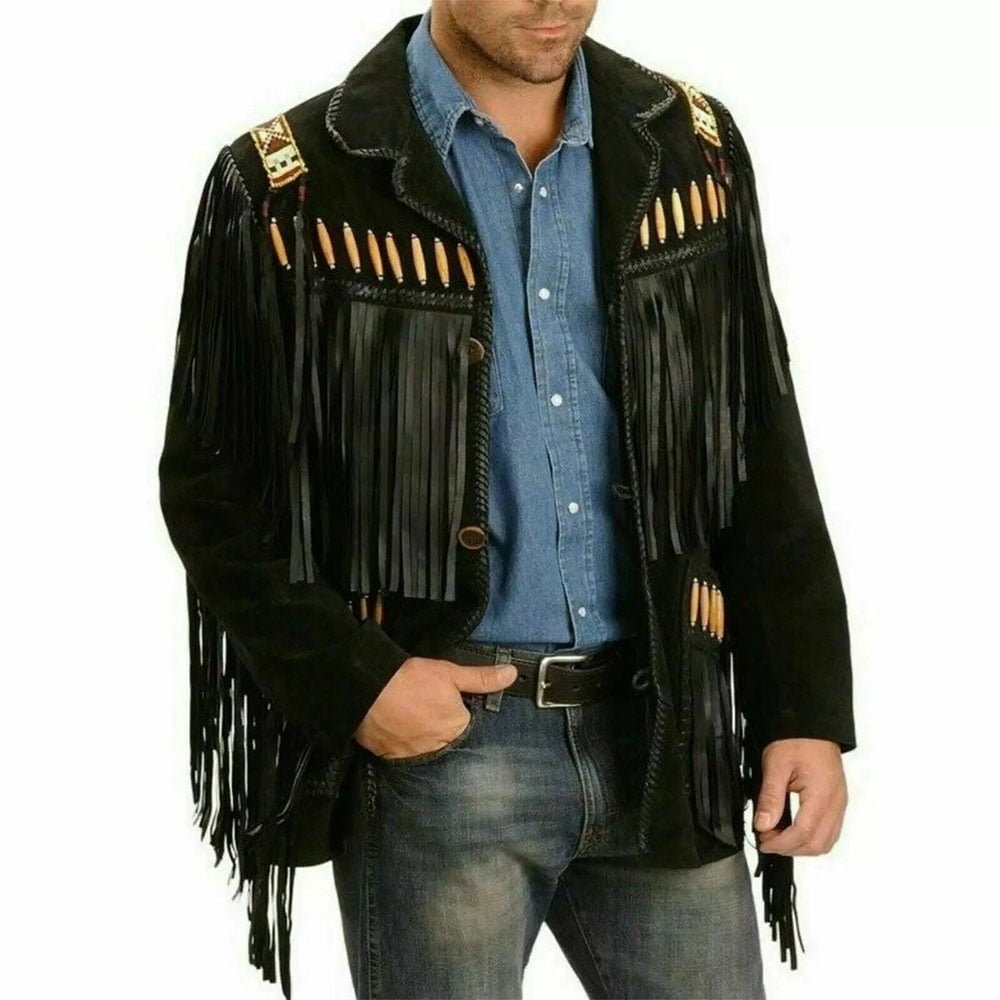 american indian jacket- cowboy coat- cowboy jacket- fringe jacket- Men's Traditional Native Indian Cowboy Real Suede Leather Western Jacket- native american coats- native american fringe Jacket- native american jacket men's- native american jackets- native american jackets and coats- native american jackets for mens- native american leather jacket- native american style jacket- native indian jackets- native jacket- suede fringe jacket- vintage suede jacket