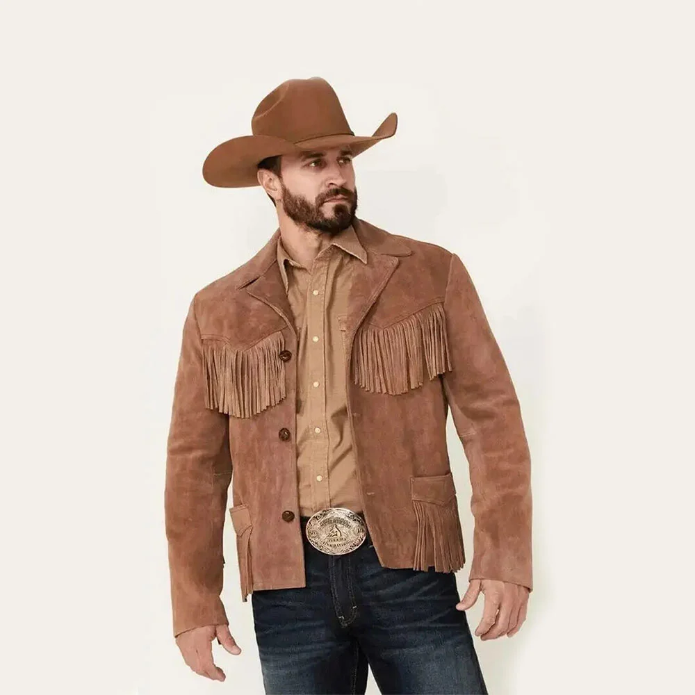 Leather cowboy coat best sale